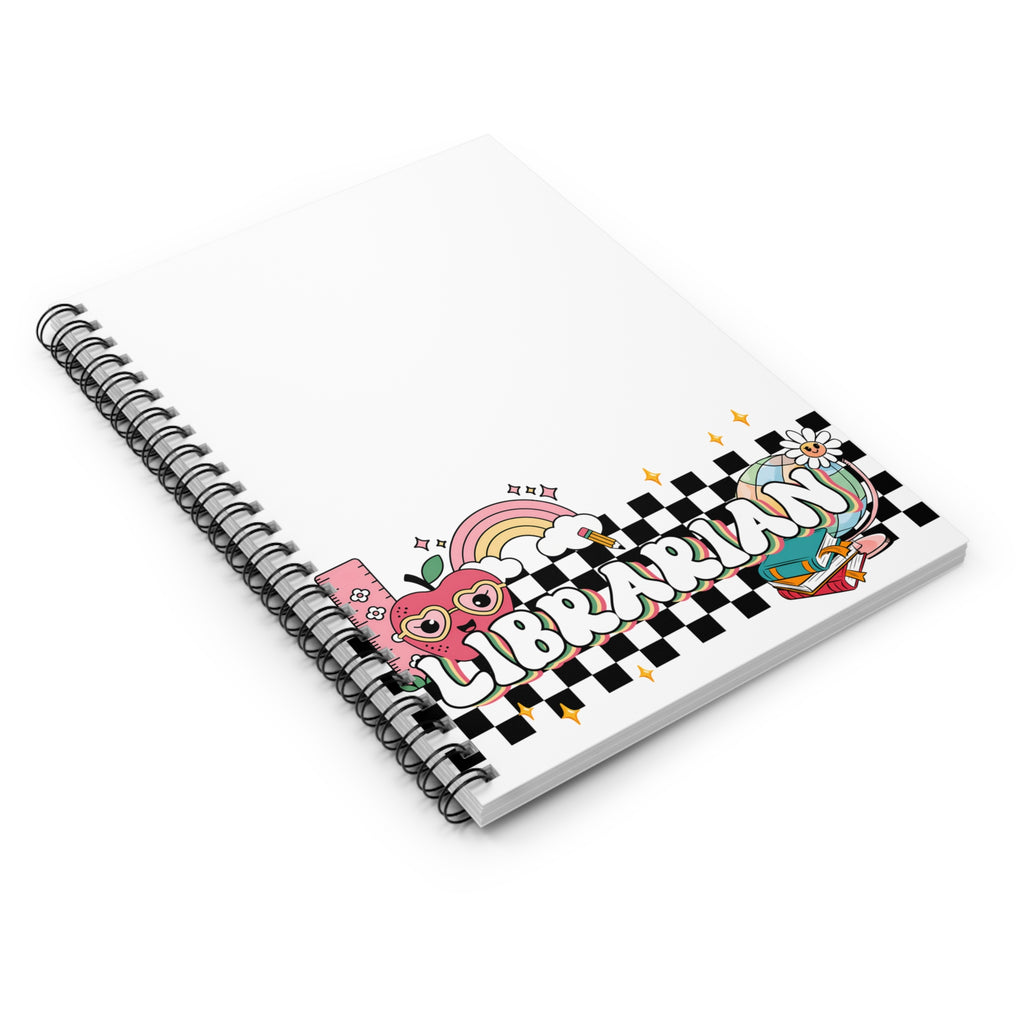 Librarian Spiral Notebook — Cute Checkerboard School Journal