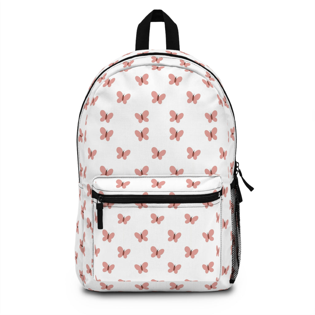 Butterfly Pattern Backpack – Pink Floral Kids School Bag