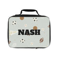 Sports Pattern Lunch Bag — 'Go Team' Kids Athletic Lunchbox