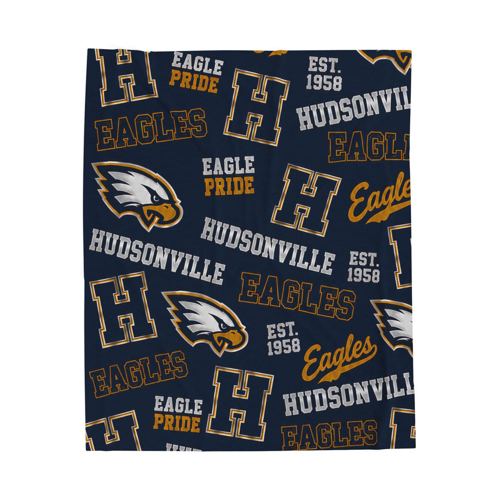 Hudsonville Eagles Velveteen Plush Throw Blanket