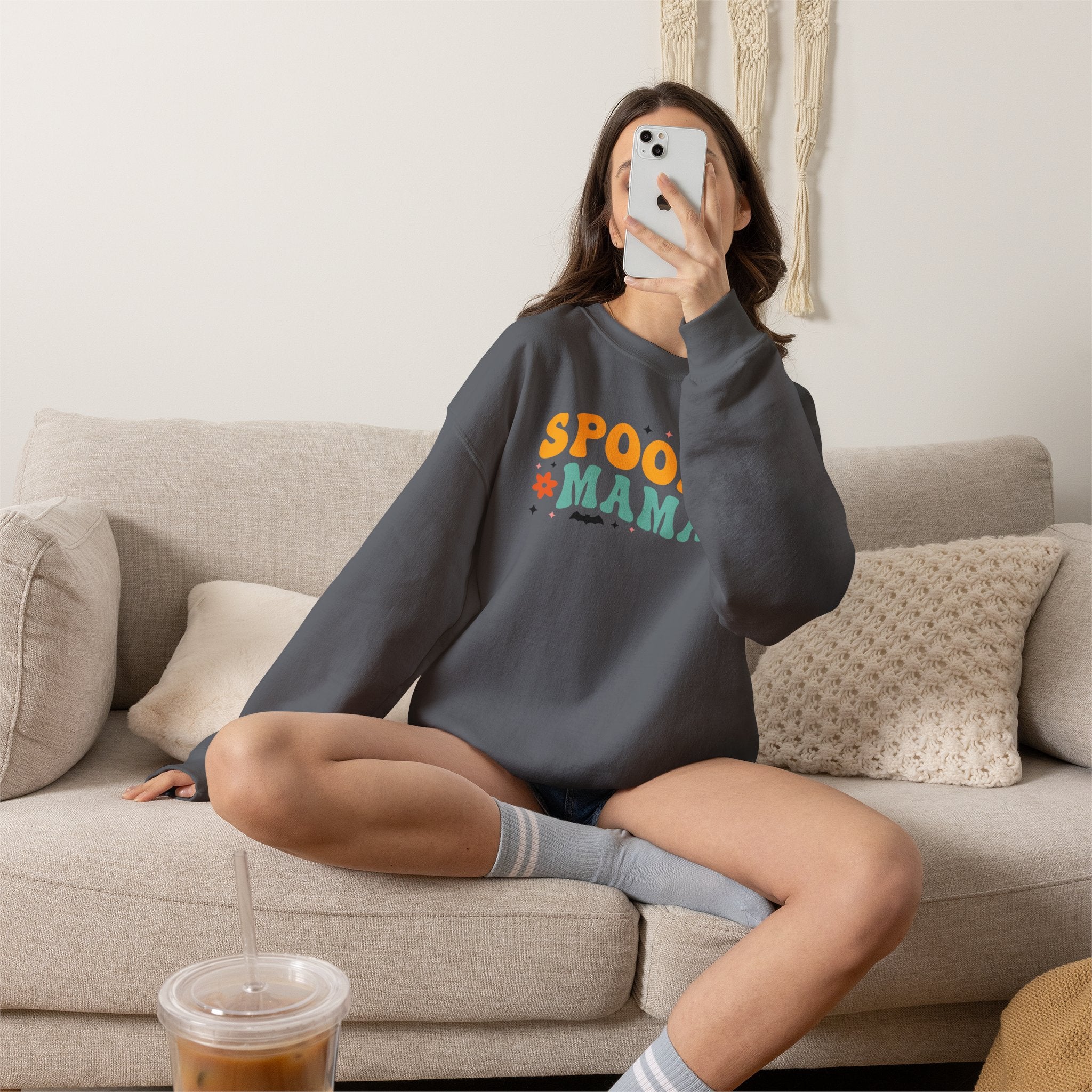 Spooky Mama Sweatshirt — Halloween Mom Crewneck
