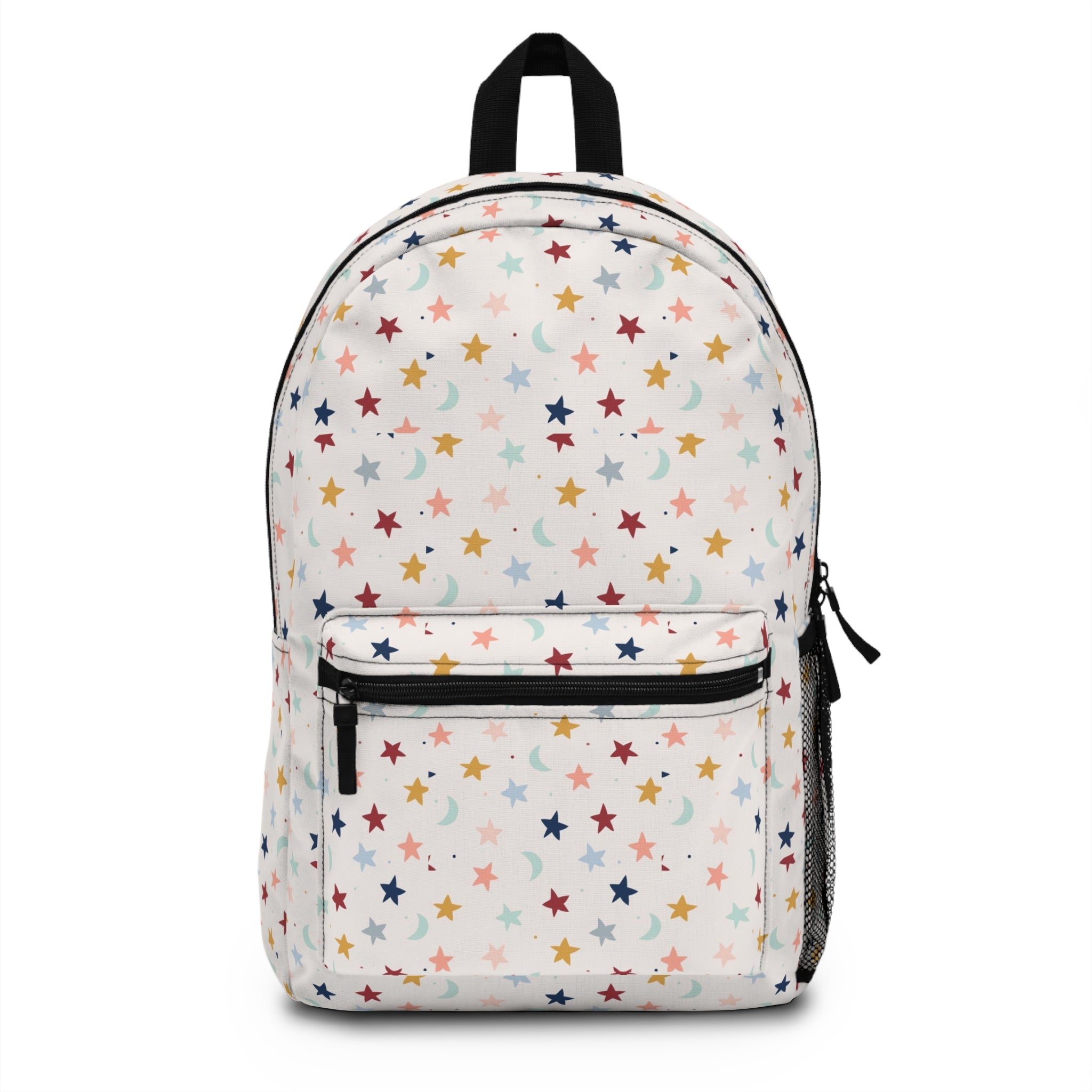 Kids' Star & Moon Backpack — Cute Pastel Pattern School Bag