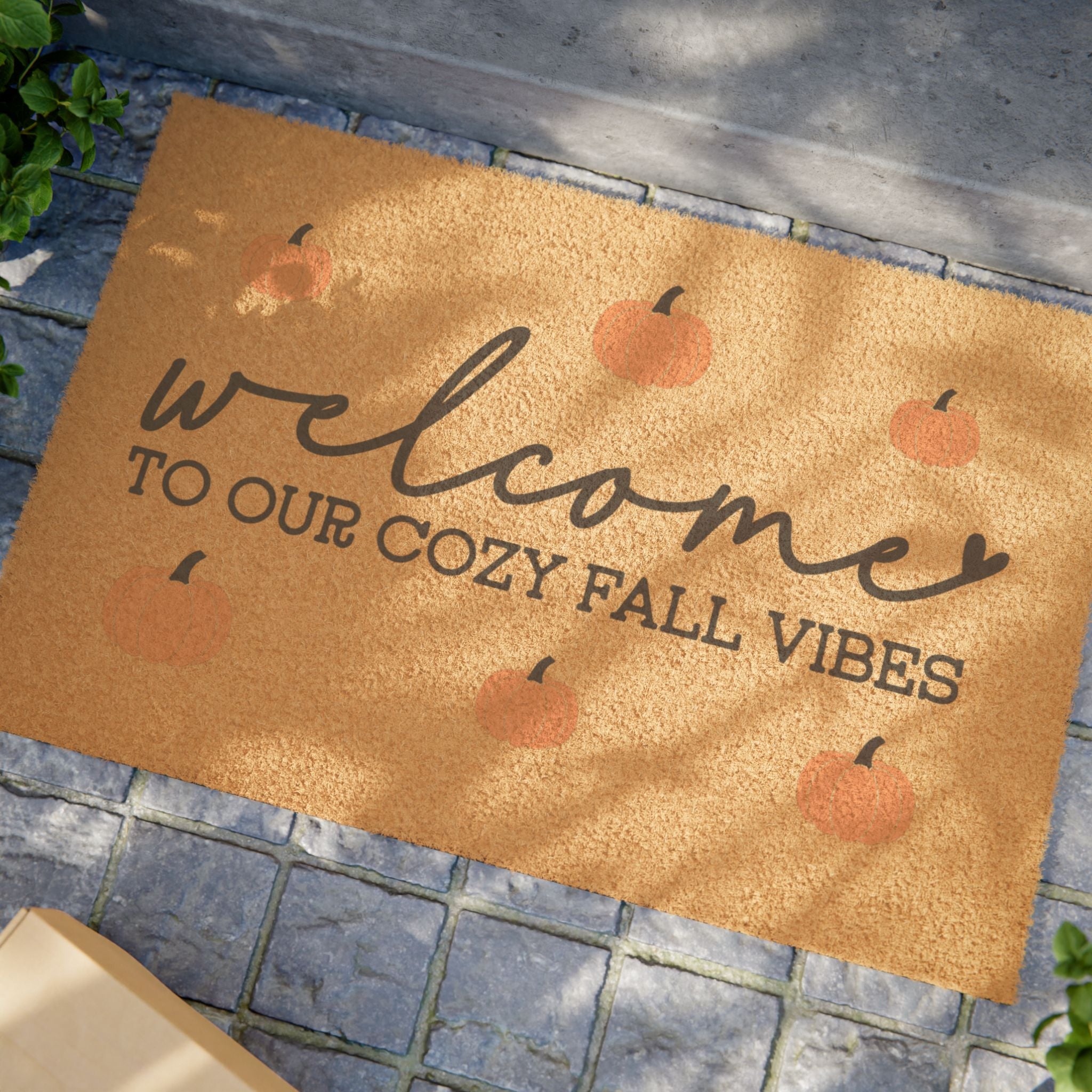 Welcome to Our Cozy Fall Vibes Welcome Mat