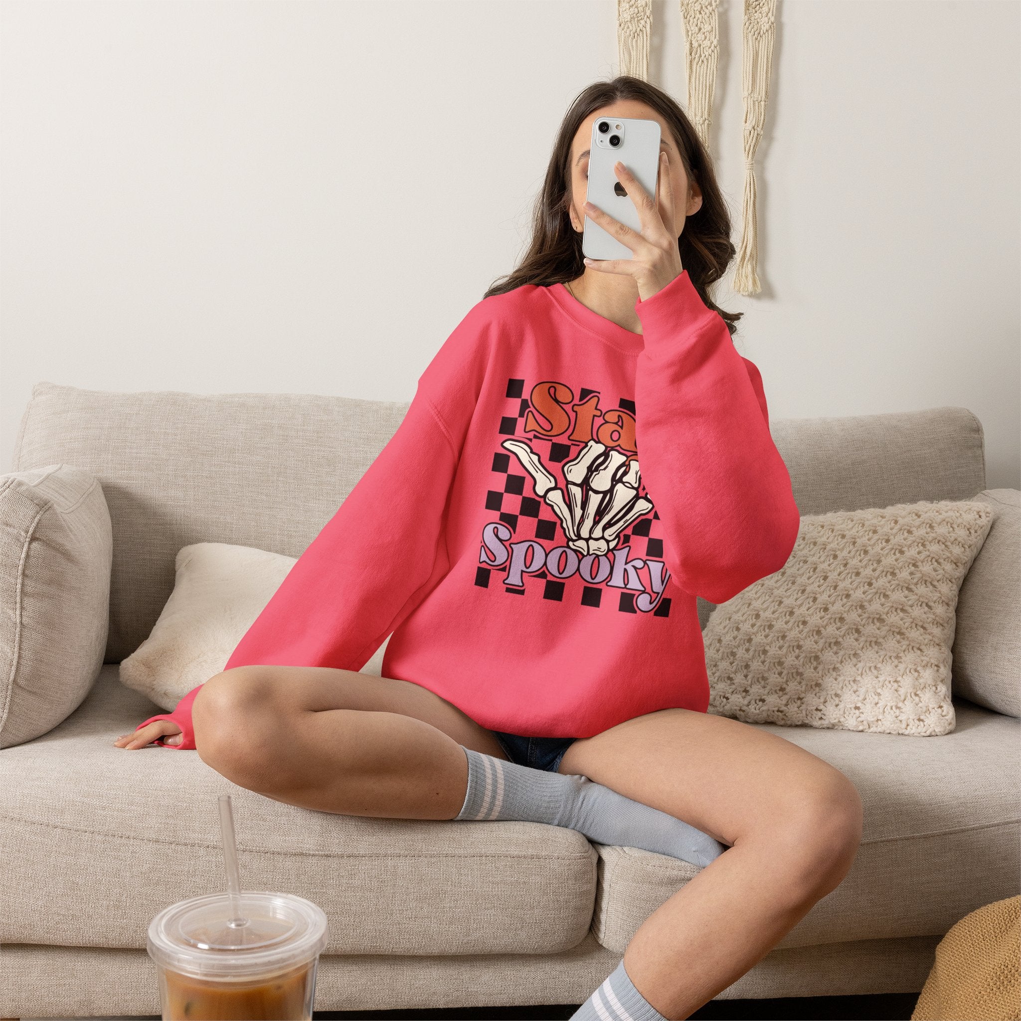 Stay Spooky Skeleton Crewneck Sweatshirt