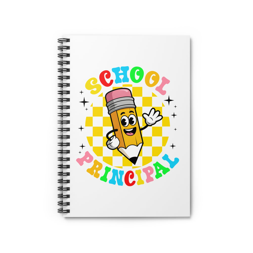 School Principal Spiral Notebook - Cute Pencil Design, Back-to-School Gift