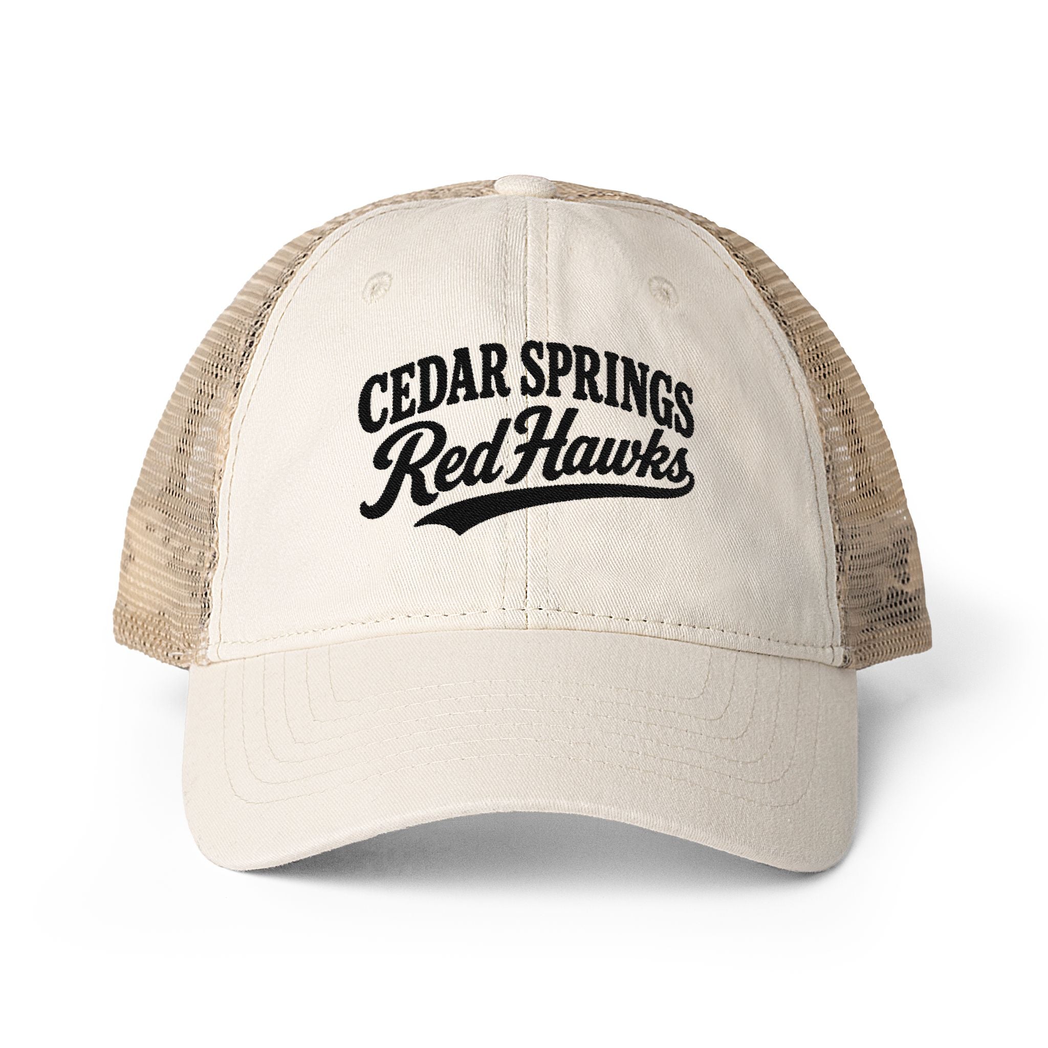 Cedar Springs Red Hawks Washed Mesh-Back Cap