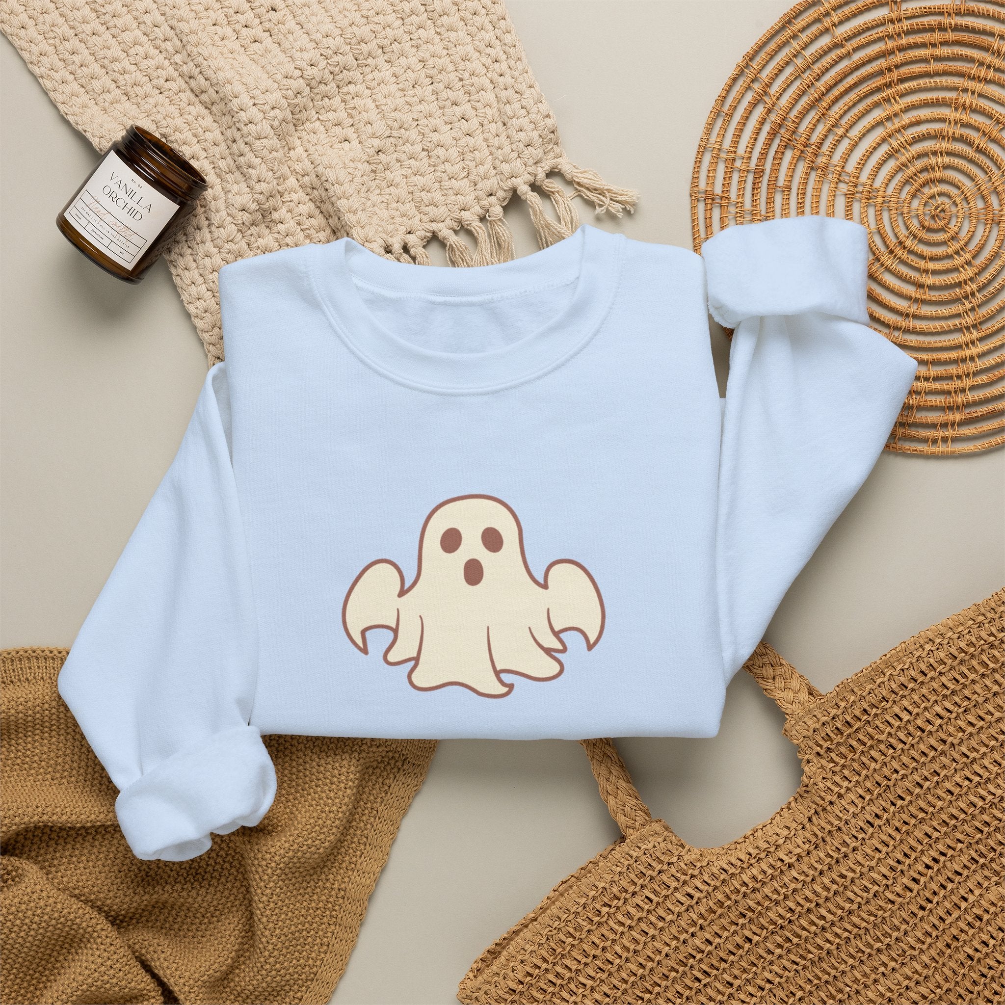 Ghost Graphic Sweatshirt — Cute Halloween Crewneck
