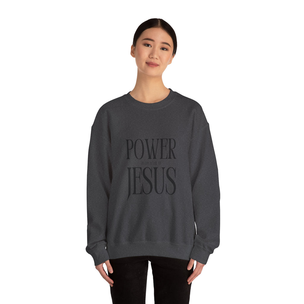 Power Jesus typography sweatshirt | Faith Christian crewneck