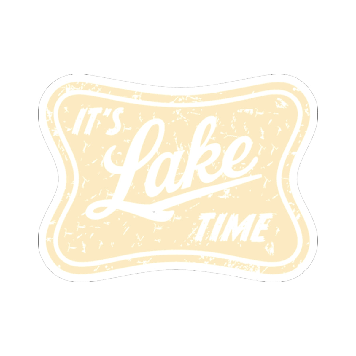 It's Lake Time Sticker — Vintage Lakeside Vinyl Kiss-Cut