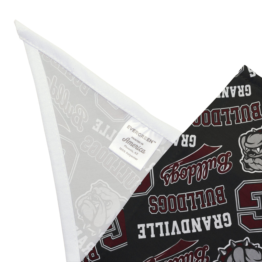 Grandville Bulldogs Pet Bandana – School Spirit Dog Bandana with Logo Pattern