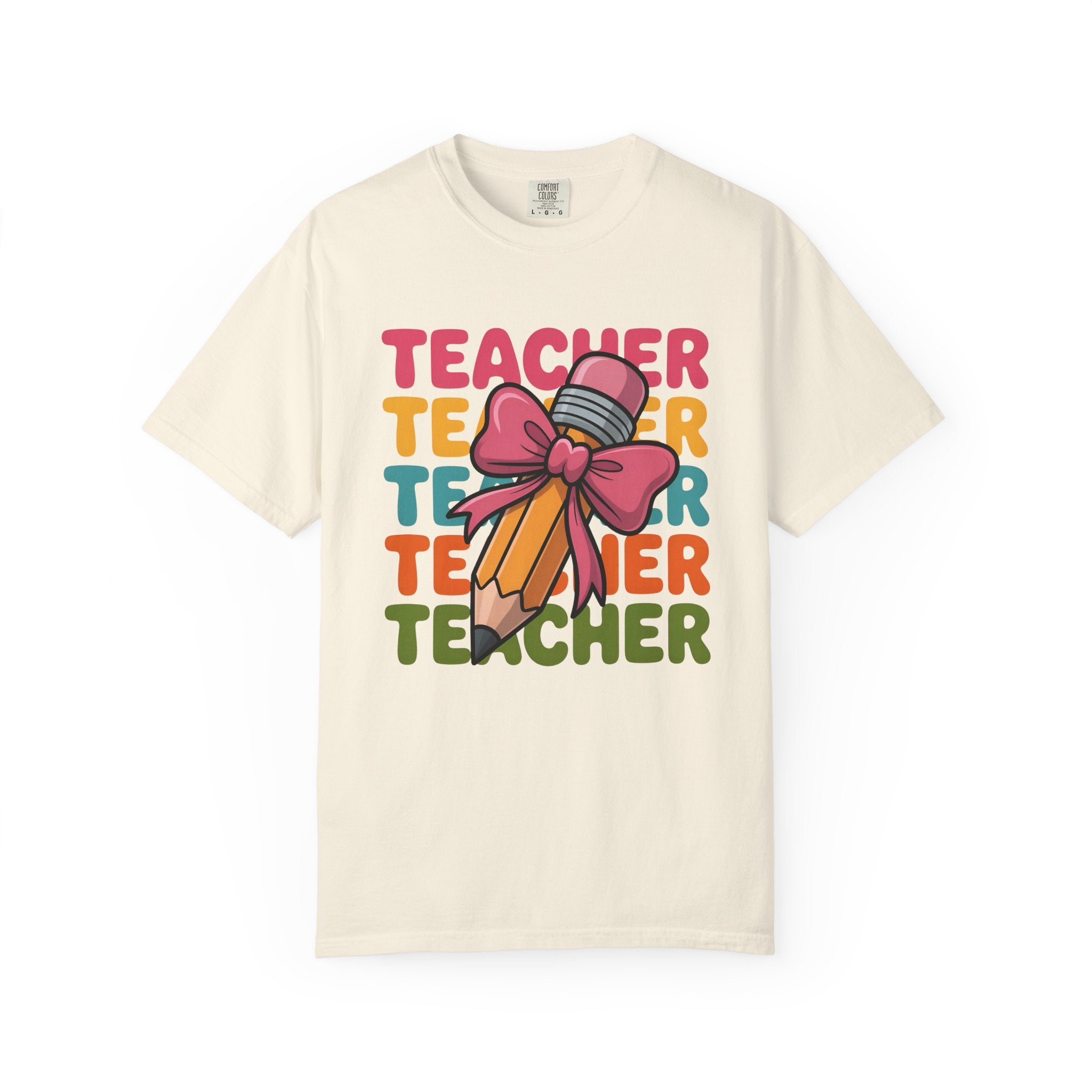 Teacher Pencil Bow Tee