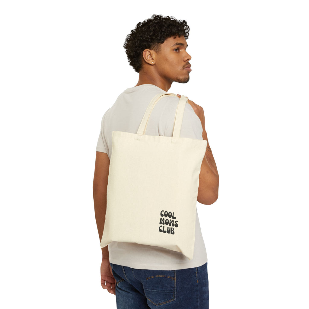 Cool Moms Club Canvas Tote Bag — Funny Mother's Day Grocery & Everyday Reusable Shopper
