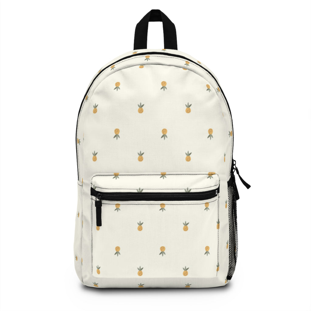 Pineapple Pattern Backpack – Cute Tropical Mini Pineapple Print School Bag