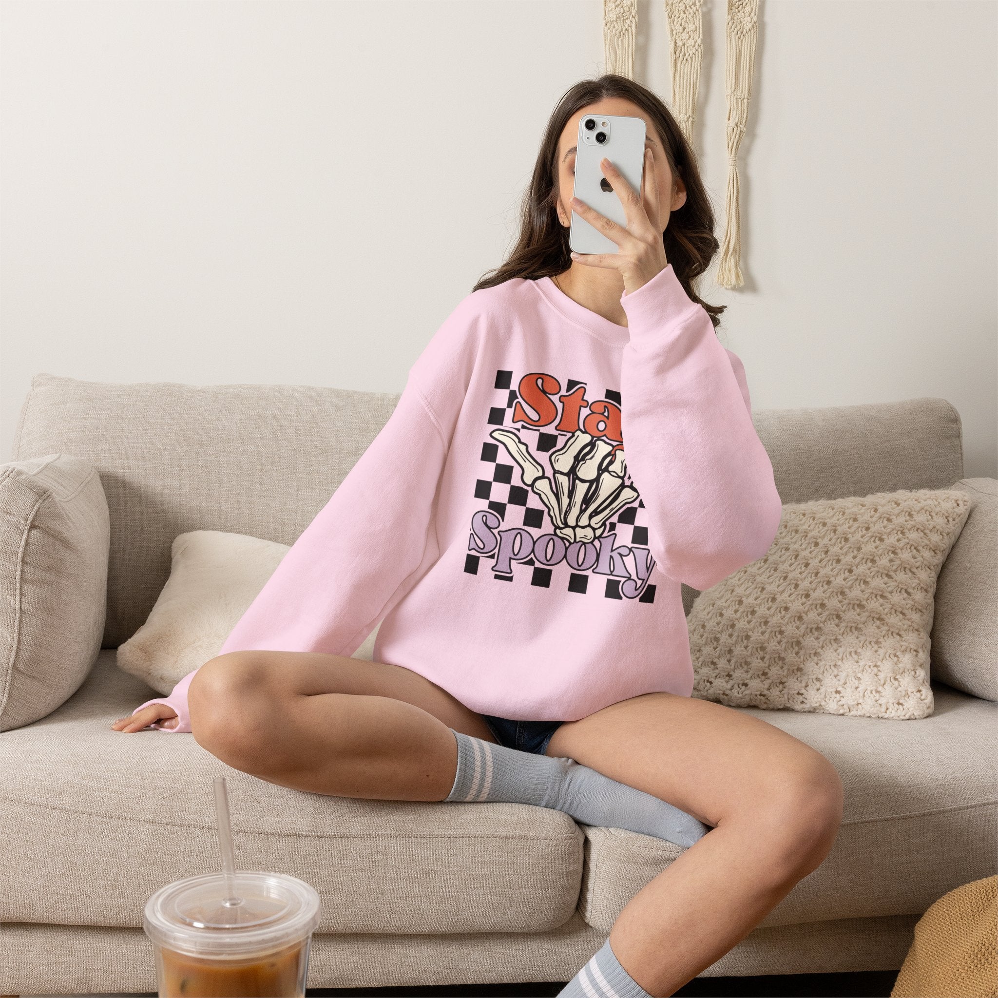 Stay Spooky Skeleton Crewneck Sweatshirt