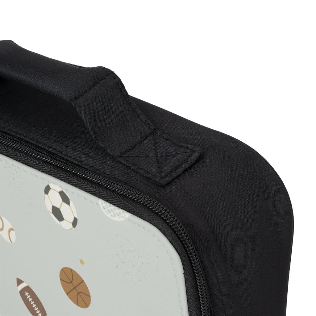 Sports Pattern Lunch Bag — 'Go Team' Kids Athletic Lunchbox