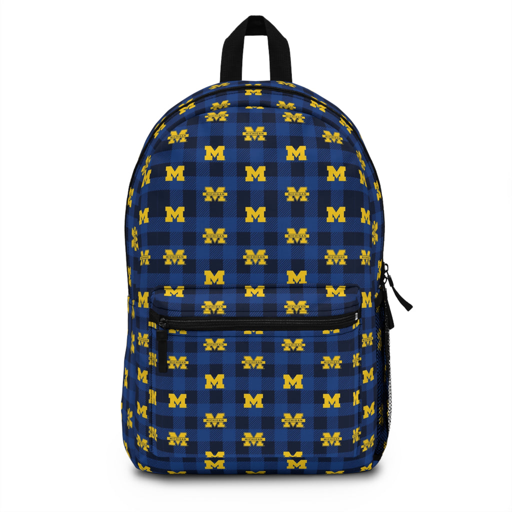 Michigan Wolverines Plaid Backpack