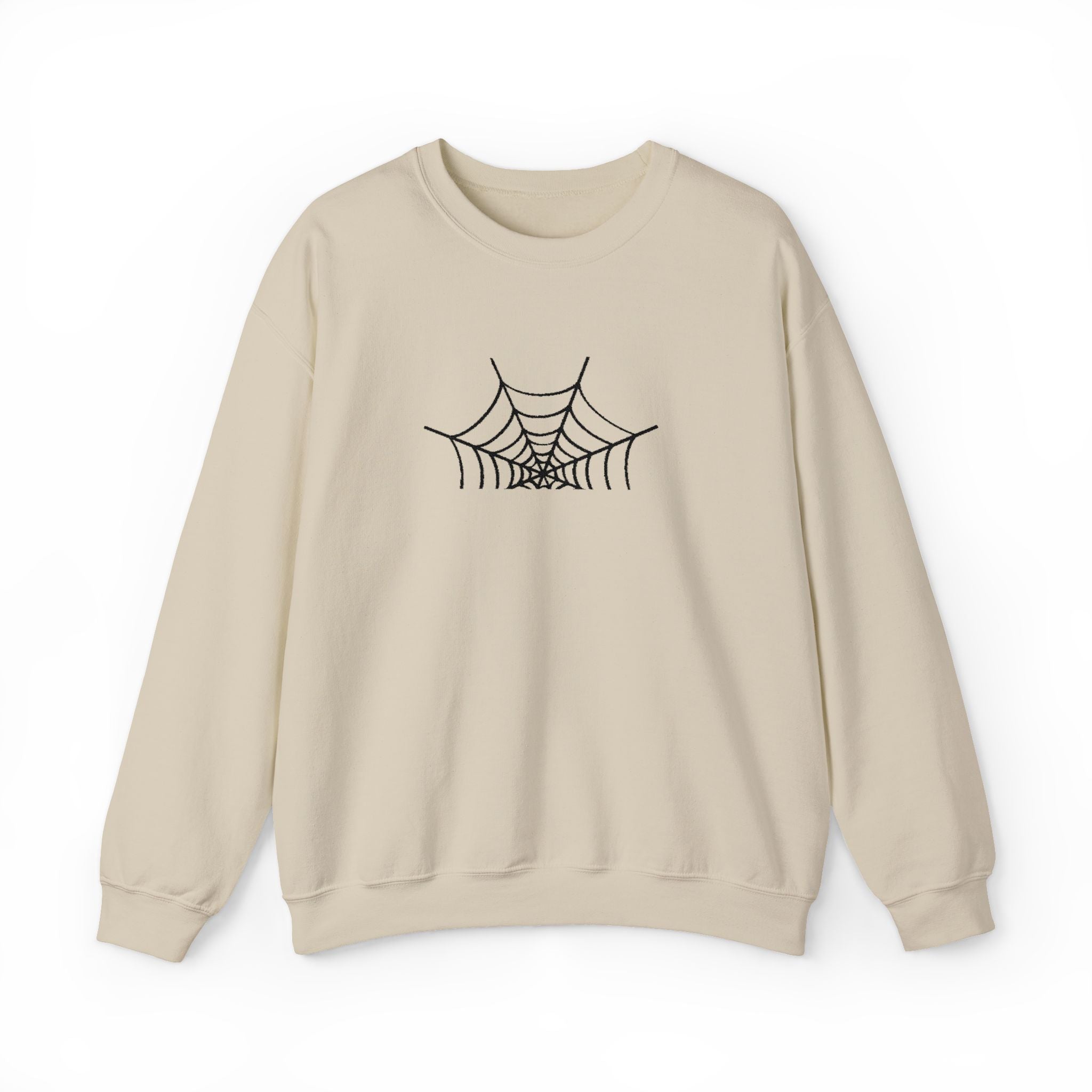 Embroidered Spider Web Crewneck