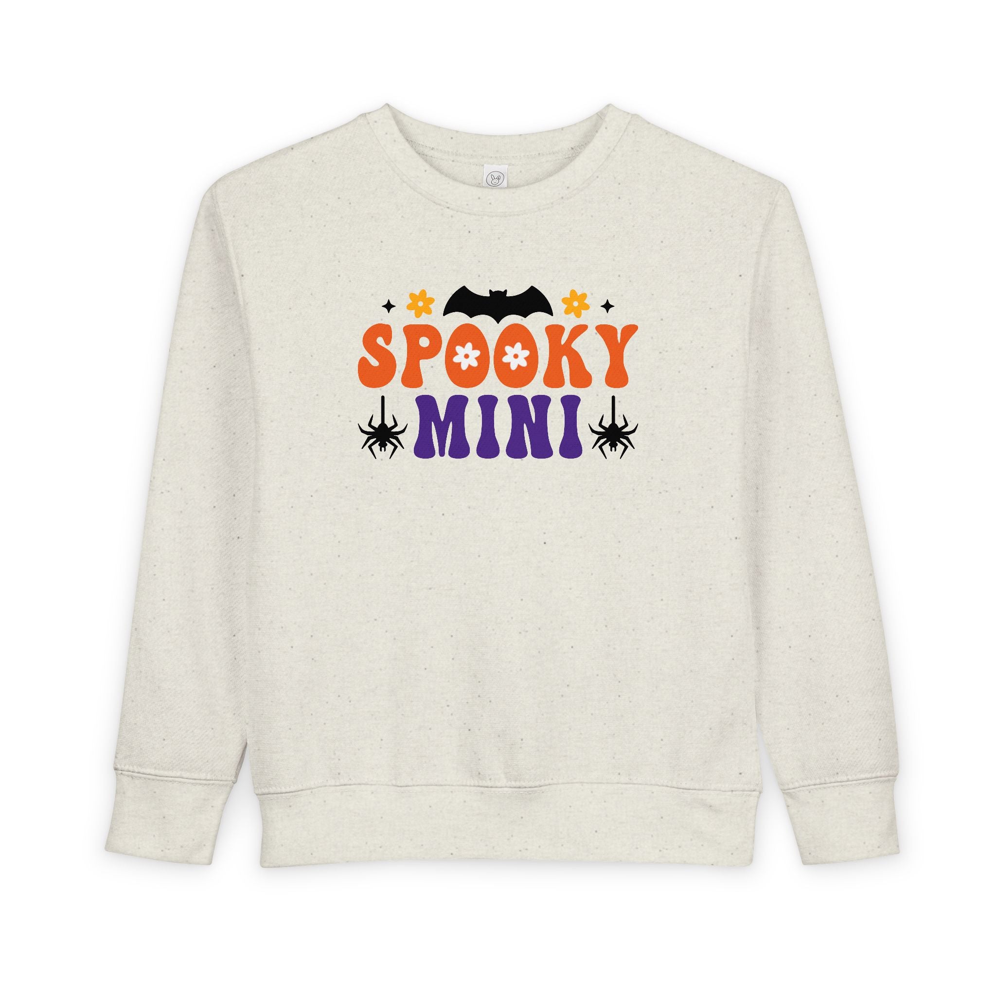 Spooky Mini Toddler Sweatshirt — Halloween Bat & Spider Kids Pullover