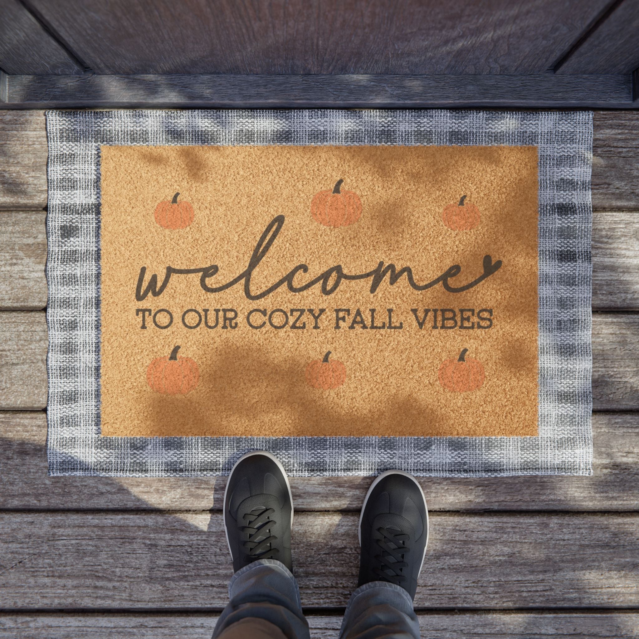 Welcome to Our Cozy Fall Vibes Welcome Mat