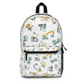 Construction Vehicles Kids Backpack — Cute Excavator & Crane Pattern