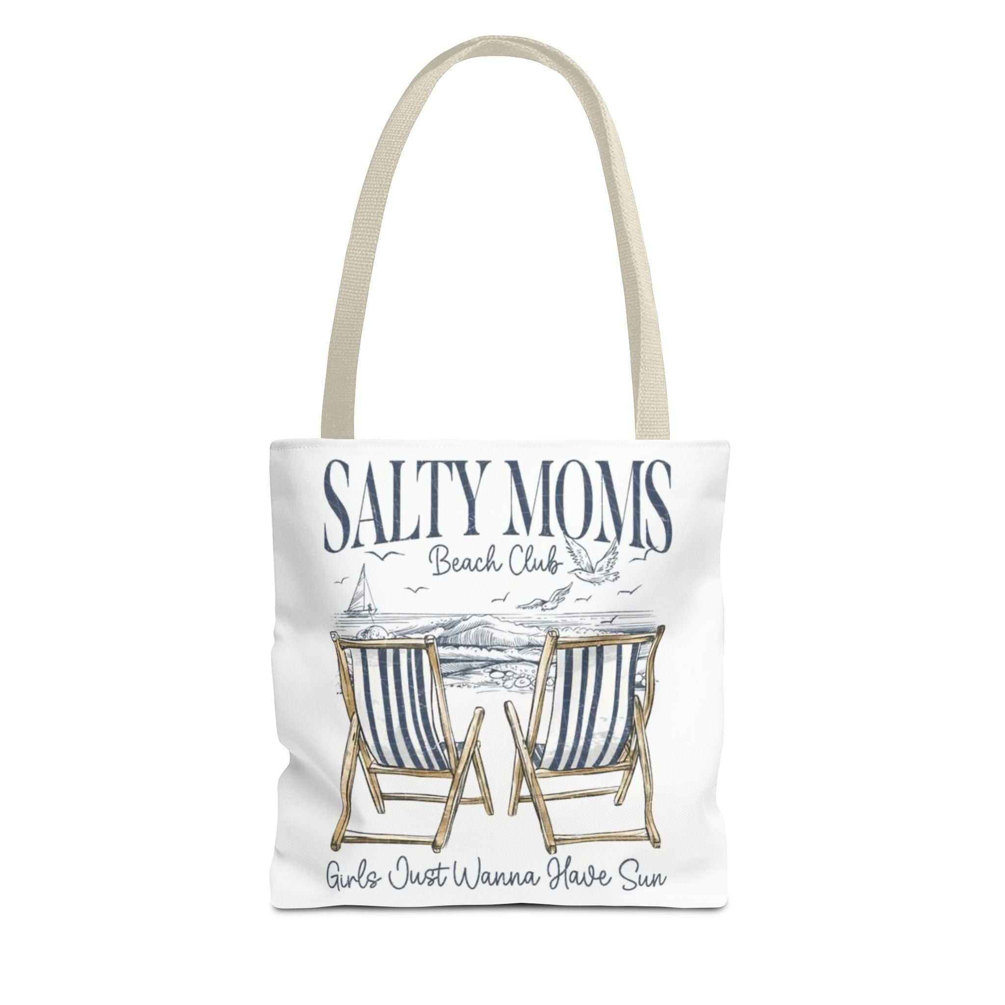 Salty Moms Beach Club Tote Bag – 'Girls Just Wanna Have Sun' Beach Tote