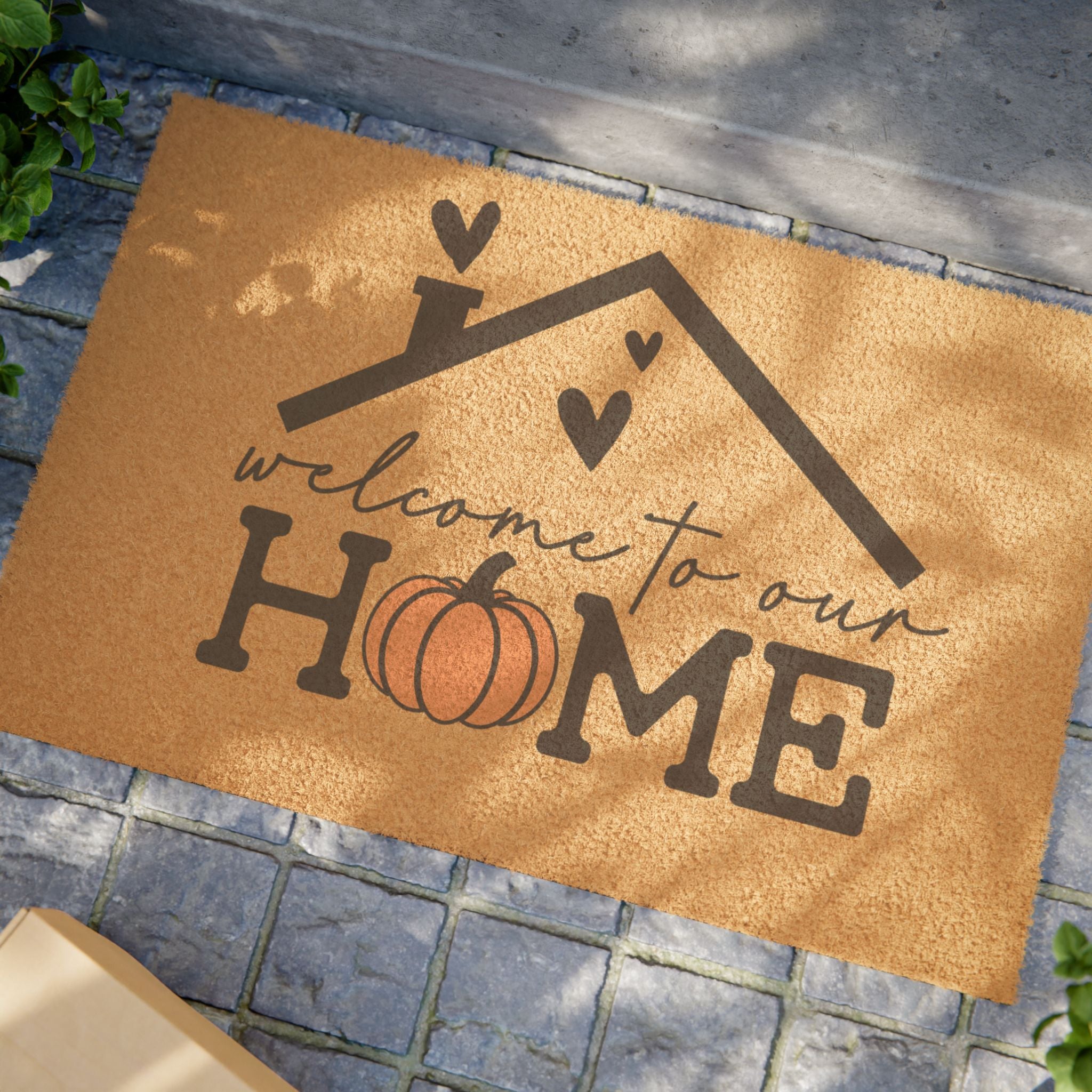Welcome To Our Home Pumpkin Doormat
