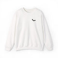 Bat Chest Crewneck Sweatshirt – Minimal Halloween Bat Graphic