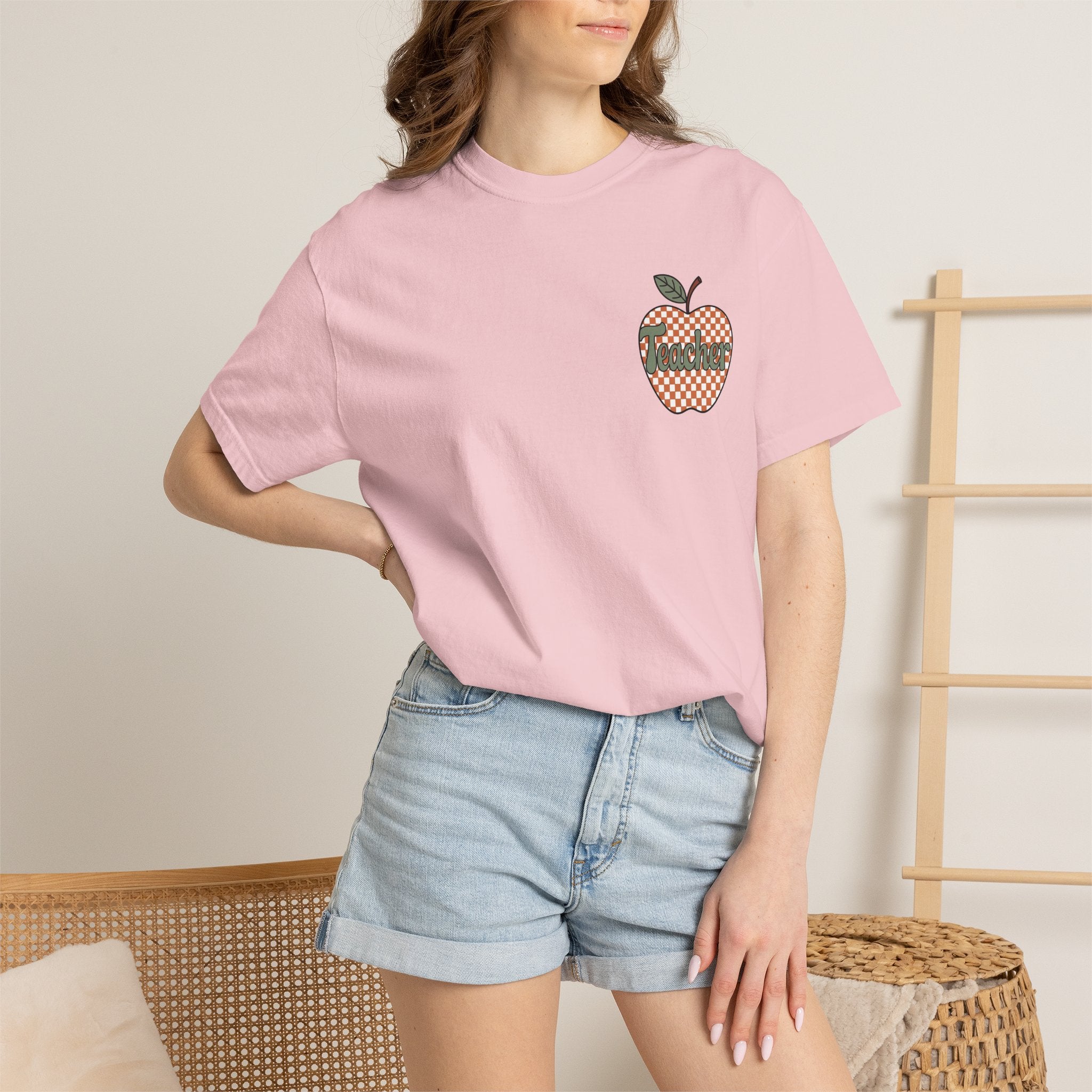 Apple Checkerboard Graphic T-Shirt