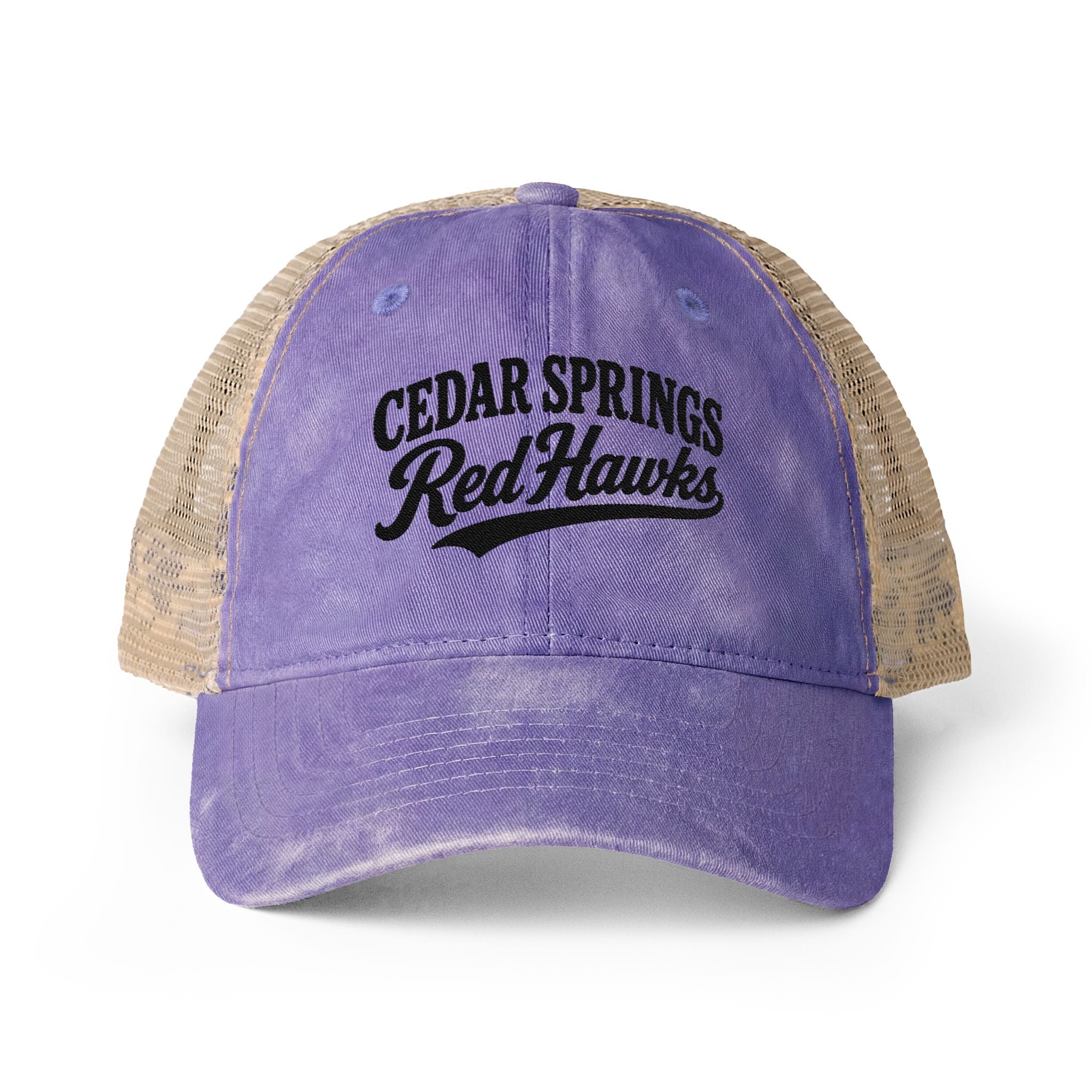 Cedar Springs Red Hawks Washed Mesh-Back Cap