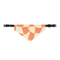 Abstract Coral Check Clip-On Pet Bandana — Stylish Dog & Cat Collar Accessory