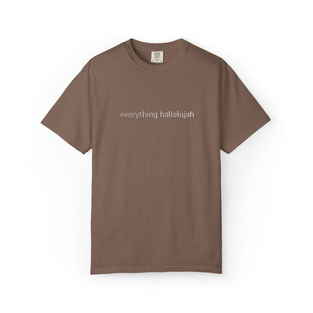 Everything Hallelujah embroidered T-shirt | religious typography, gospel