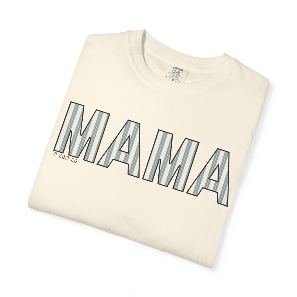 MAMA block letters T-Shirt | Retro Outline Typography, Mother's Day