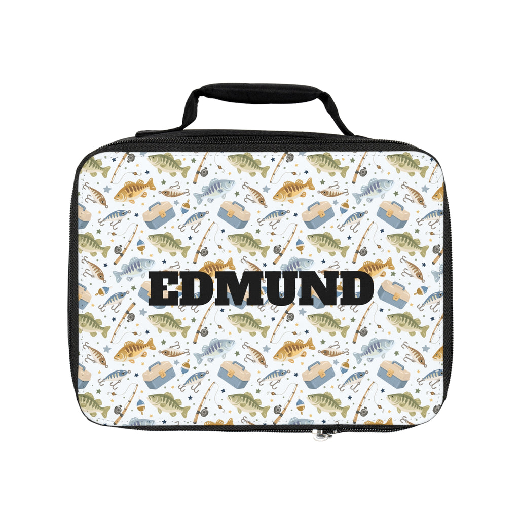 Personalized Dino Pattern Lunch Bag — Custom Name (e.g., Edmund)