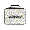 Personalized Dino Pattern Lunch Bag — Custom Name (e.g., Edmund)