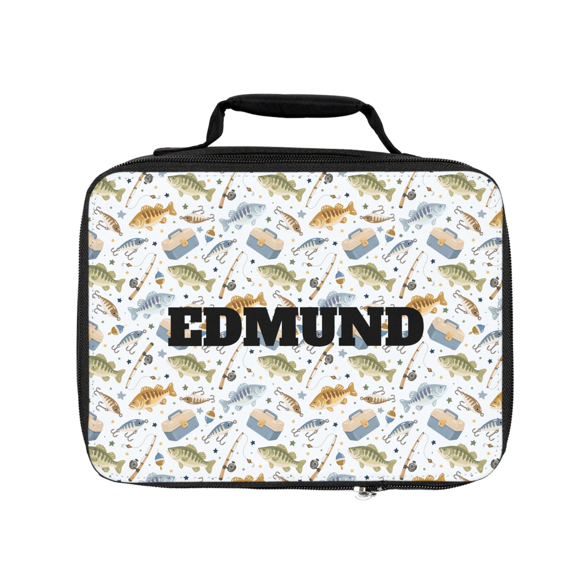 Personalized Dino Pattern Lunch Bag — Custom Name (e.g., Edmund)