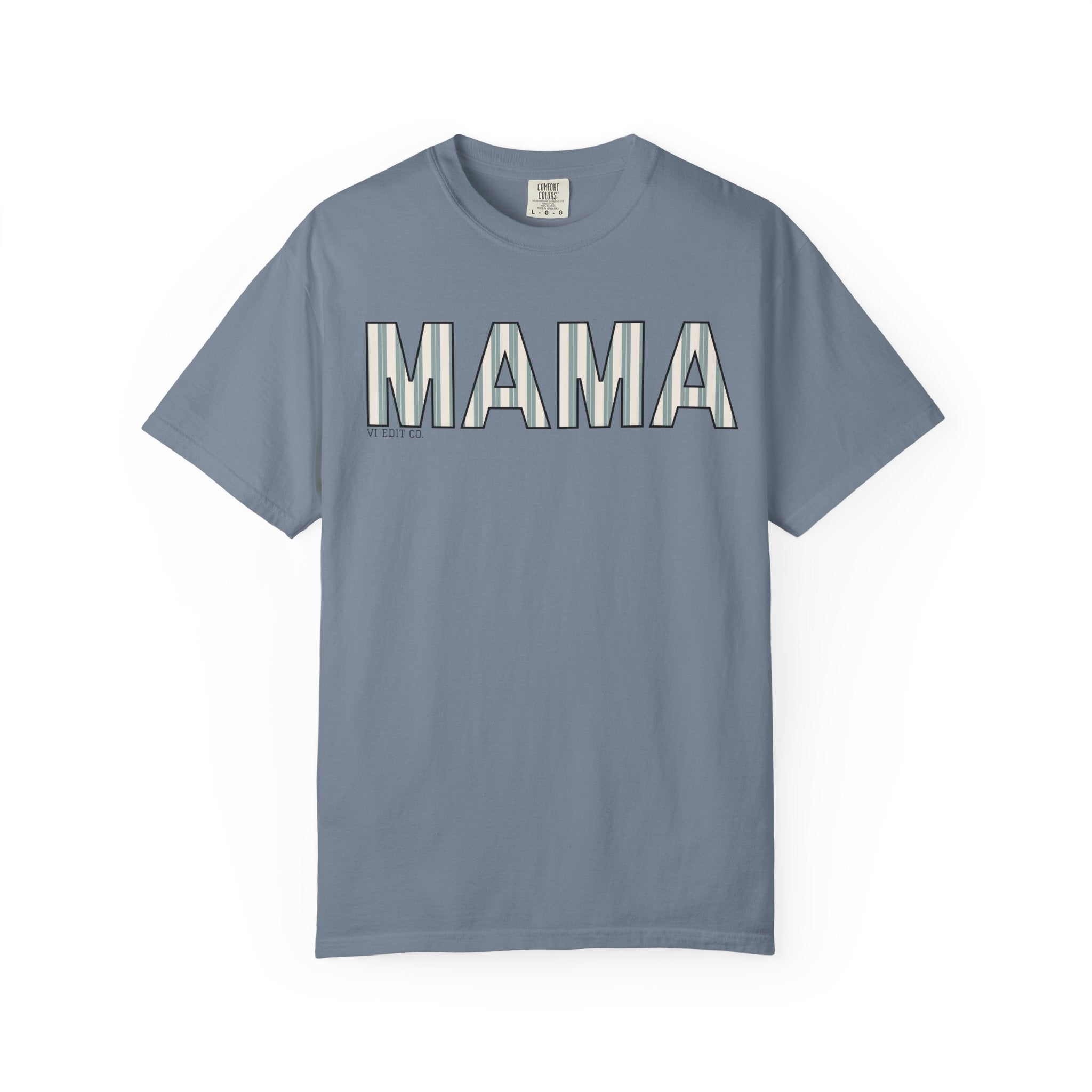 MAMA block letters T-Shirt | Retro Outline Typography, Mother's Day