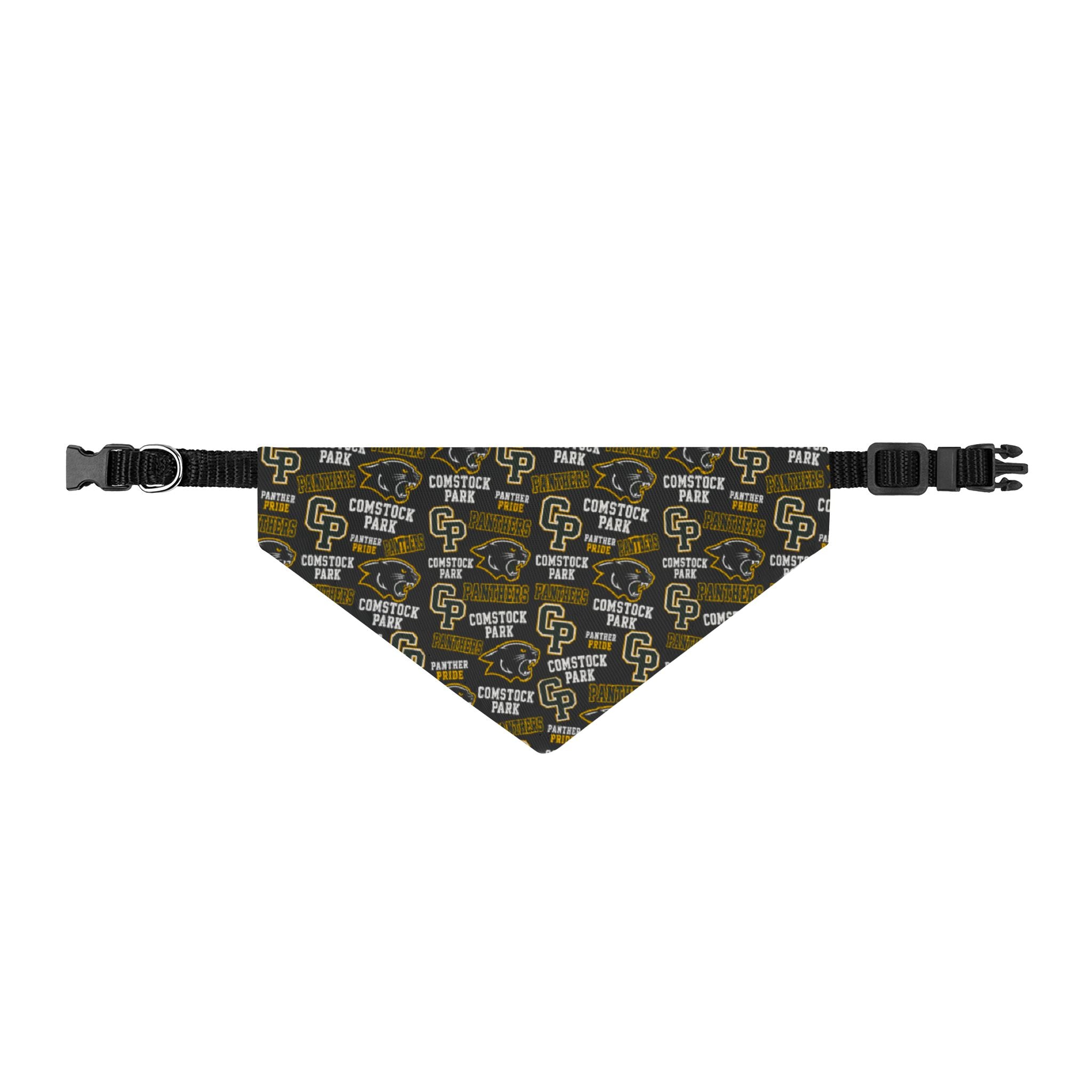 Clip-On Pet Bandana — College Logo Repeat Print Dog Bandana Collar Accessory