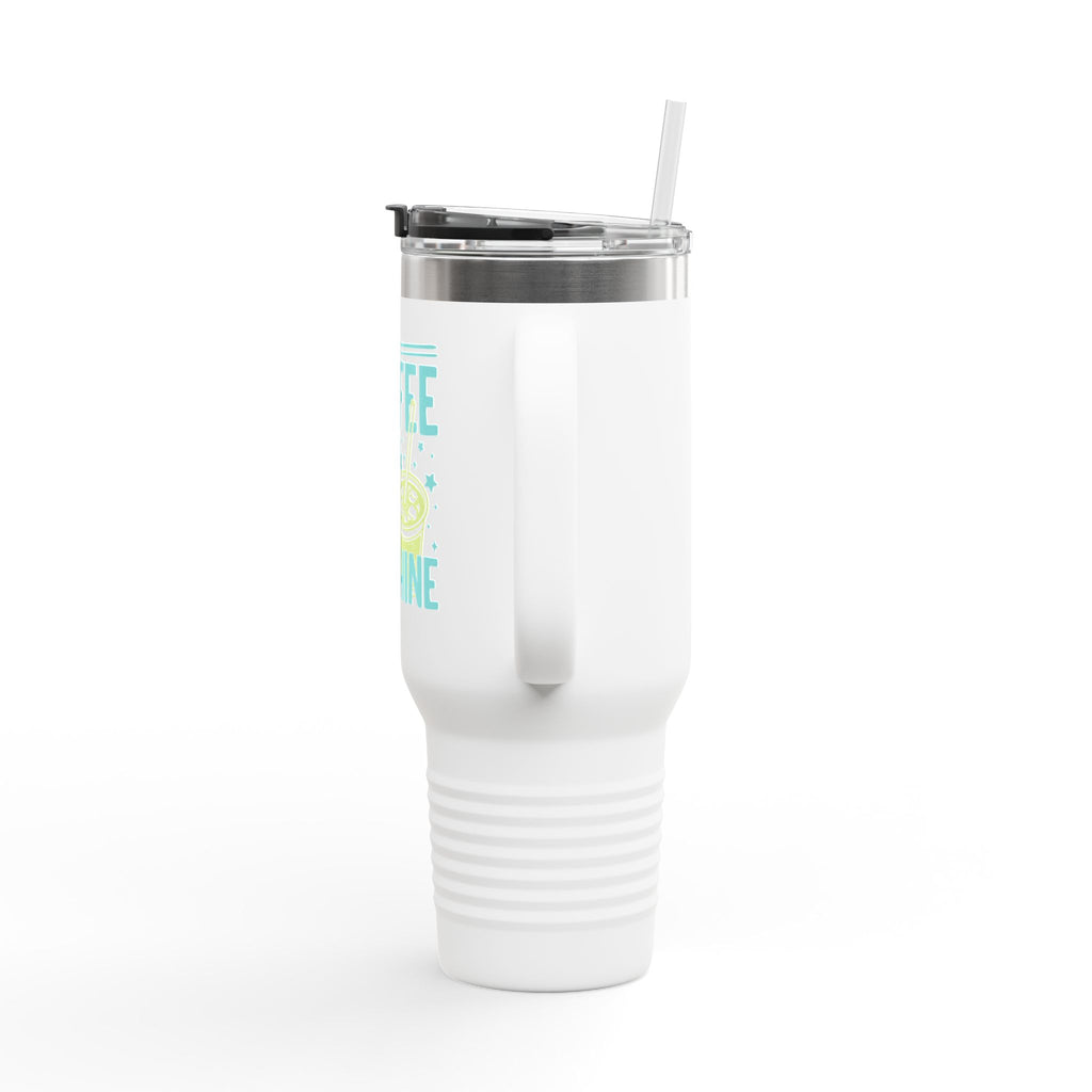 40oz Insulated Travel Mug - "Coffee & Sunshine" Summer Tumbler