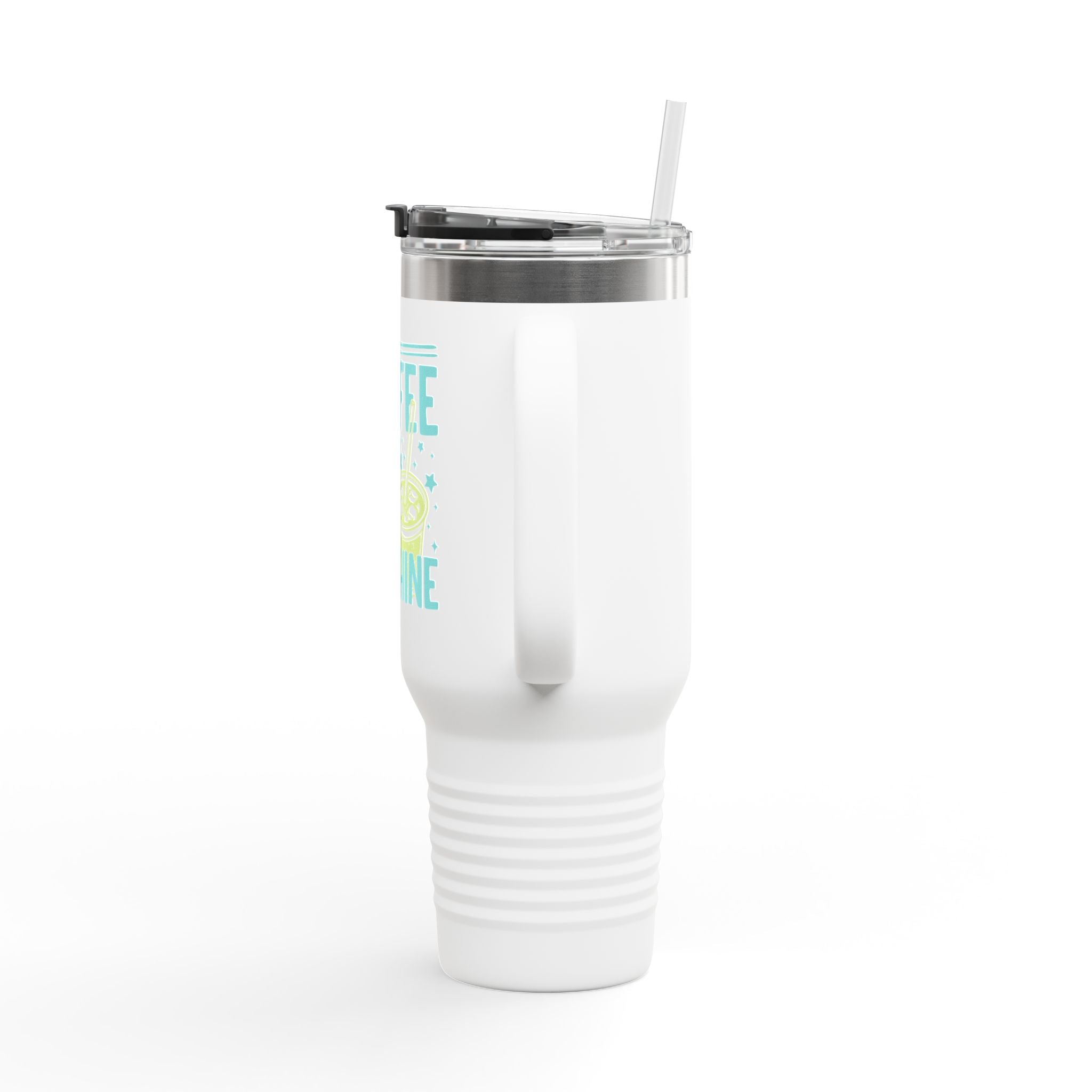 40oz Insulated Travel Mug - "Coffee & Sunshine" Summer Tumbler