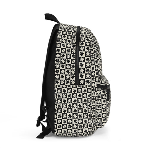 Black & White Floral Backpack
