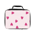 Pink Heart Pattern Lunch Bag — Cute Insulated Kids & Adult Bento Tote