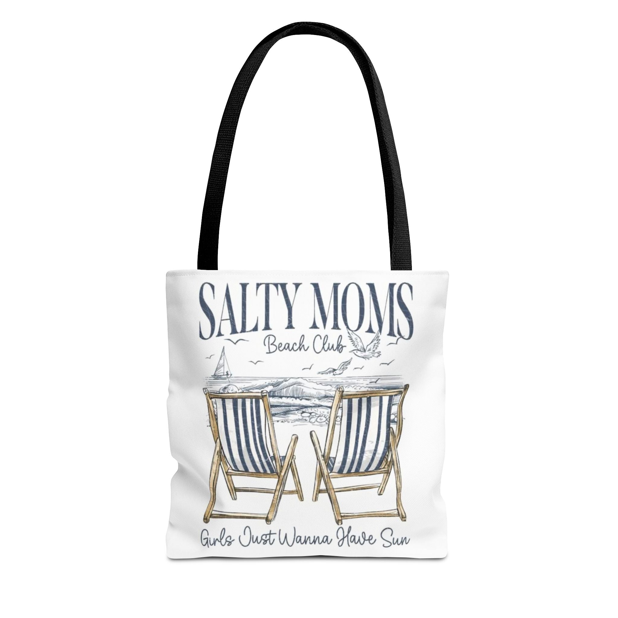 Salty Moms Beach Club Tote Bag – 'Girls Just Wanna Have Sun' Beach Tote