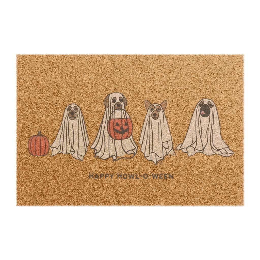 Halloween Ghost Dogs Welcome Mat