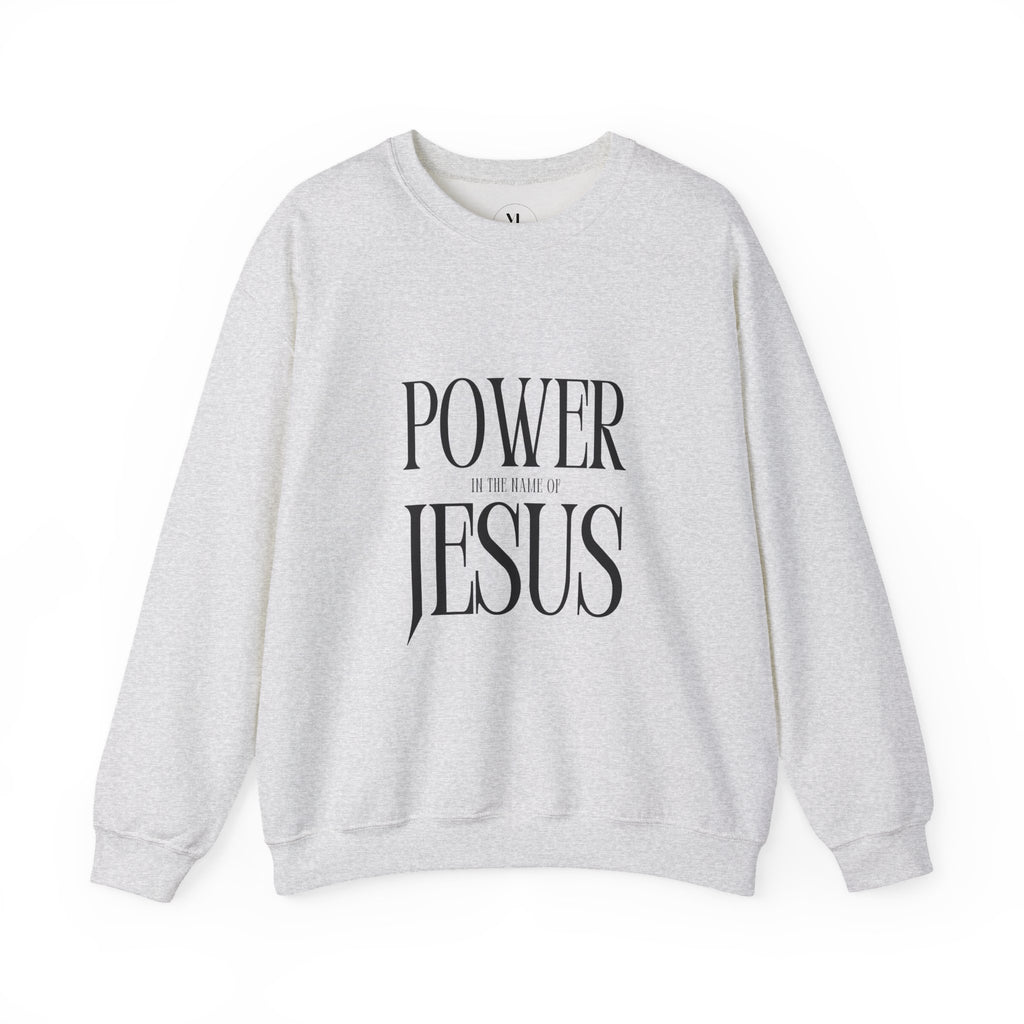 Power Jesus typography sweatshirt | Faith Christian crewneck