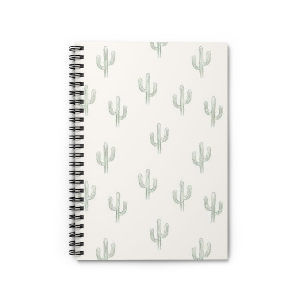 Cactus Pattern Spiral Notebook – Ruled Journal for Notes & Planning
