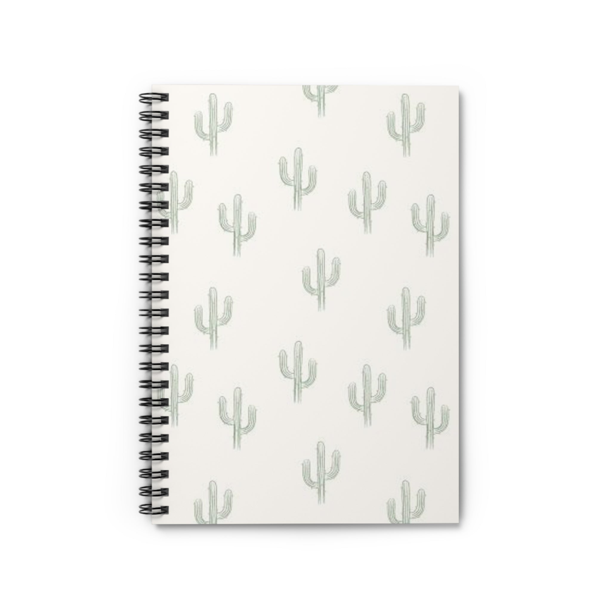 Cactus Pattern Spiral Notebook – Ruled Journal for Notes & Planning
