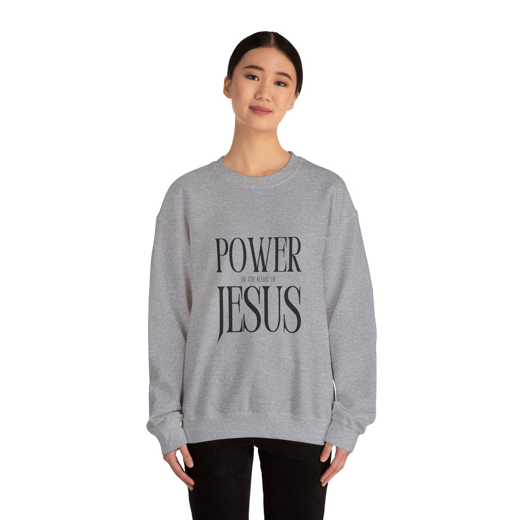 Power Jesus typography sweatshirt | Faith Christian crewneck
