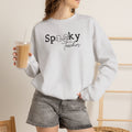 Spooky Teacher Crewneck Sweatshirt — Halloween Teacher Sweatshirt with Ghost Lettering