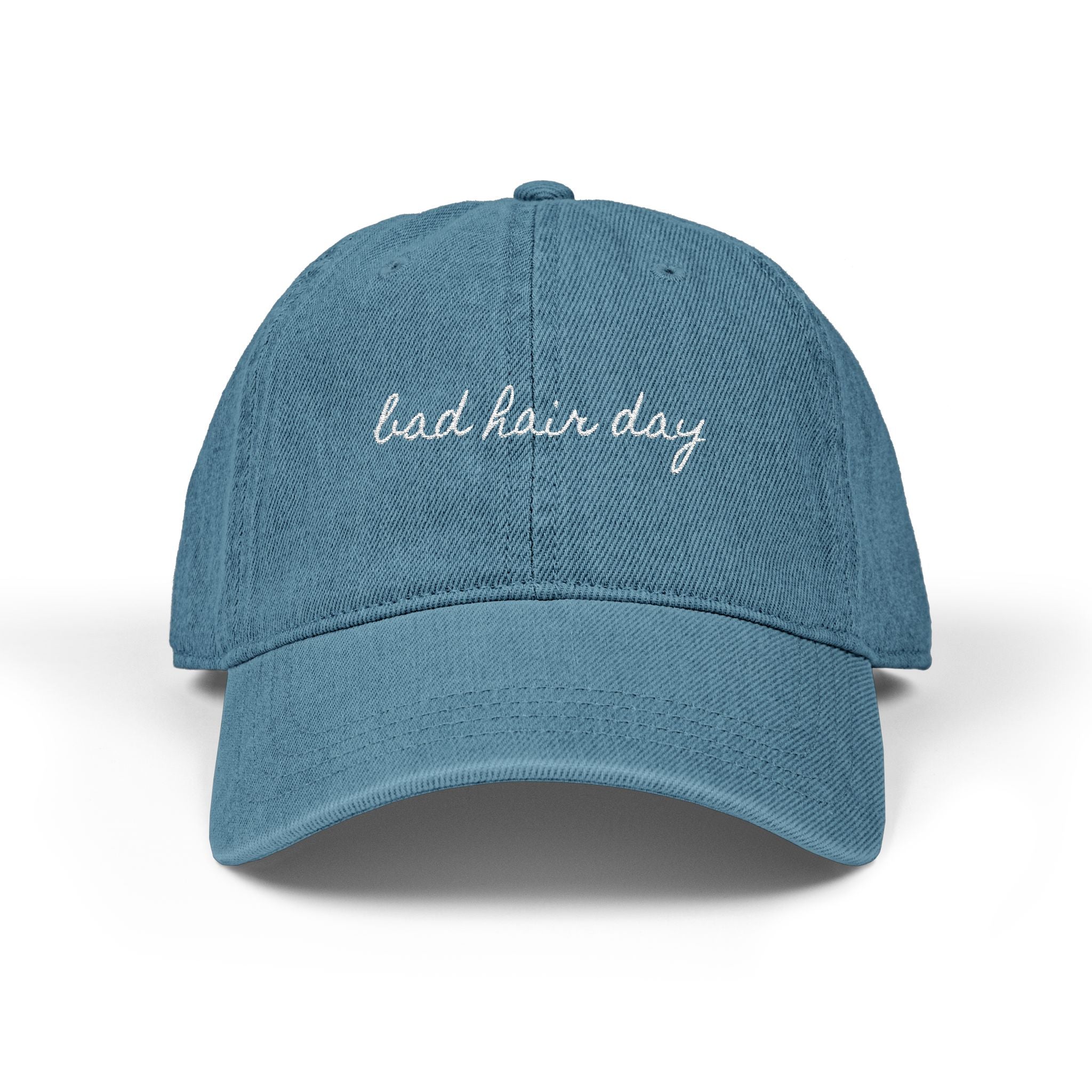 Bad Hair Day Embroidered Denim Hat