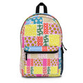 Patchwork Smiley Lemon Backpack — Cute Colorful Kids School Bag